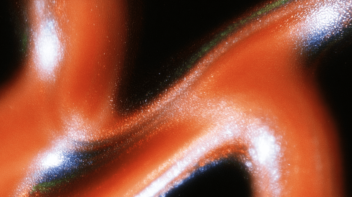 Orange tubular channel with reflective highlights